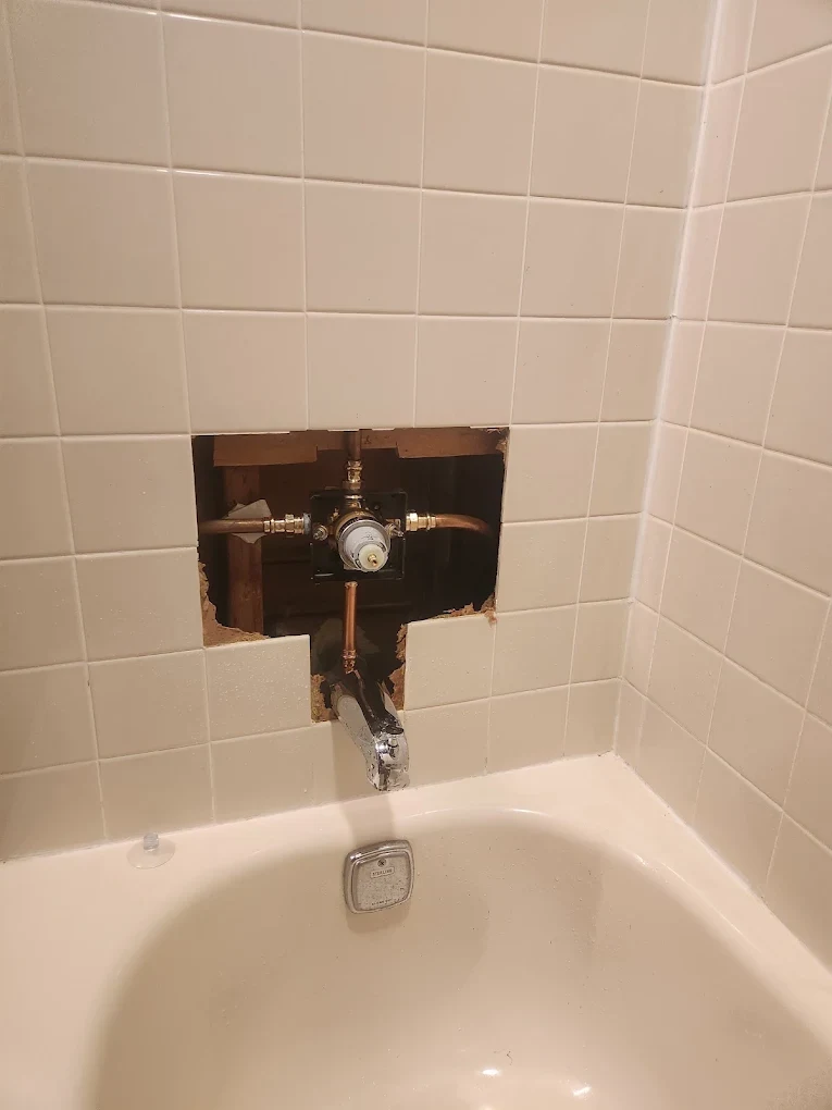 Tub and shower valve repair access