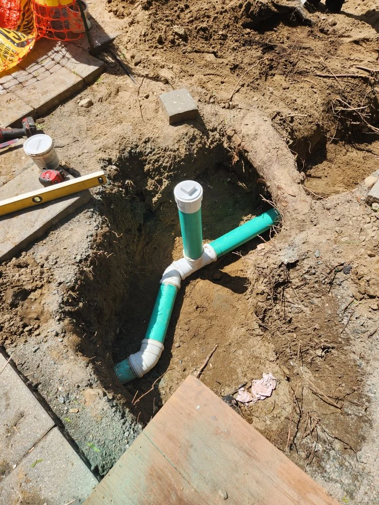 Underground sewer line installation