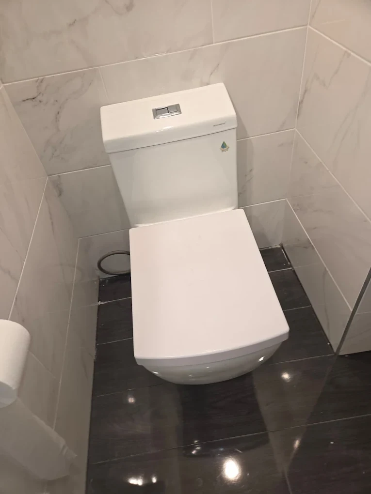 Finished toilet installation